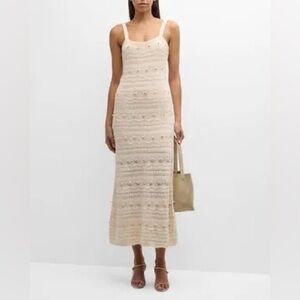 La Ligne Cream Crochet Maxi Dress
